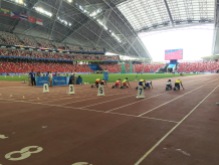 100m T11 - with guides in yellow